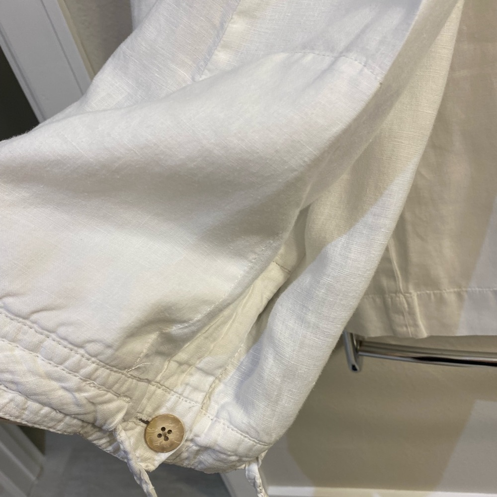 Banana Republic White Linen Trouser Pant